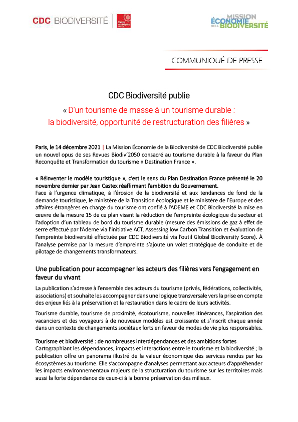 2021.12.14 - CP Revue Biodiv'2050 n22 - Tourisme - CDC_BIODIVERSITÉ-1