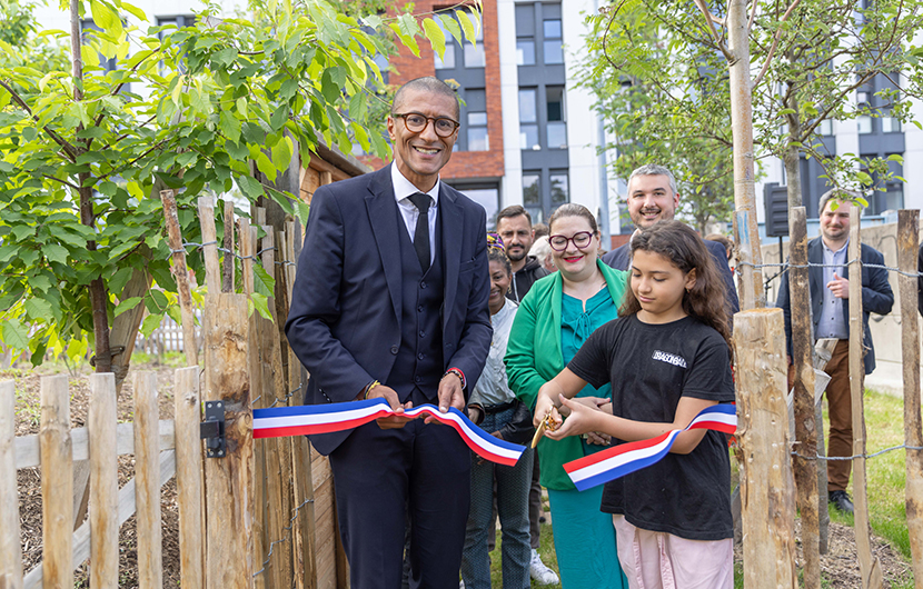 Inauguration de l’éco-friche par le maire, 05.2024 © Marwen Farhat - Ville de St Ouen sur Seine