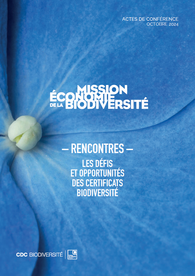 Les Actes des Rencontres de la Mission économie de la biodiversité