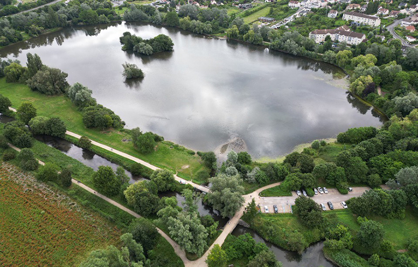 Bassin du Carouge en juin 2024 sans efflorescence algale © Sophie Arnaud-Charron